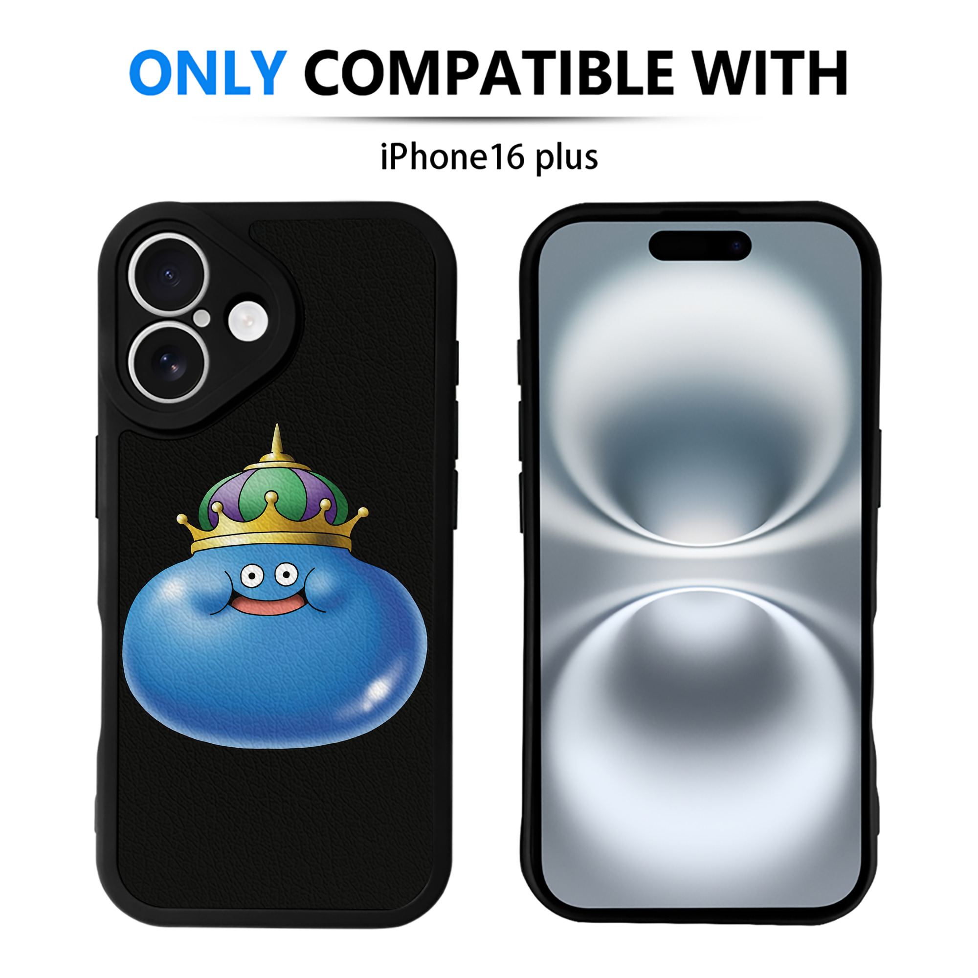 （画像用） ドラゴンクエスト Doragon Kuesuto Dragon Quest 【iPhone 16シリーズ対応】シリコンスマホケース（レザー調） 材質：シリコン